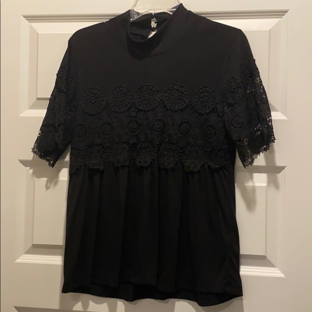 Black Lace Blouse